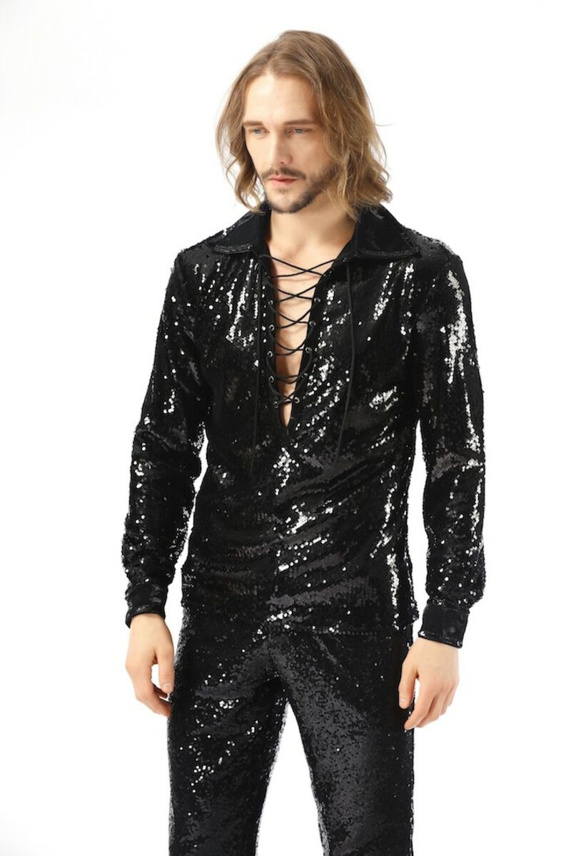 photo n°2 : Chemise rock 'n' roll noir pour homme