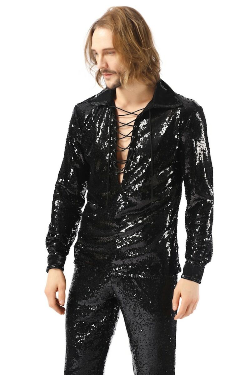 photo n°3 : Chemise rock 'n' roll noir pour homme