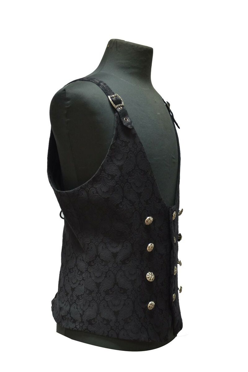 photo n°2 : Gilet Homme Gothique Steampunk Victorien Lacé pentagramme