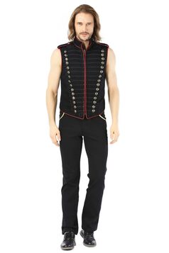 Gilet officier gothique noir