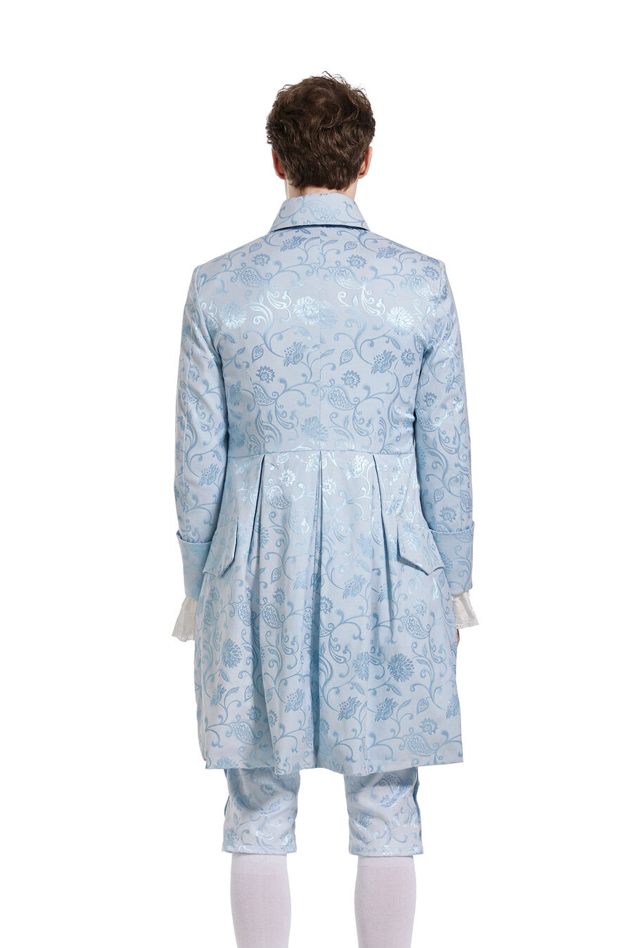 photo n°3 : Manteau Homme Gothique Aristocrate Victorien Brocard Bleu