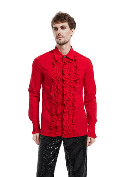 Chemise homme jabot disco