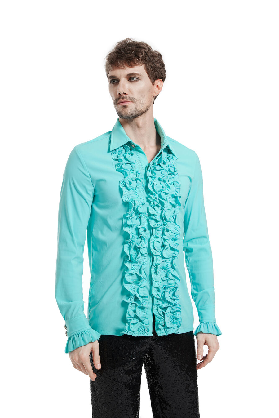 photo n°2 : chemise homme jabot disco rock
