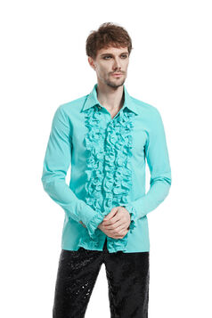 chemise homme jabot disco rock
