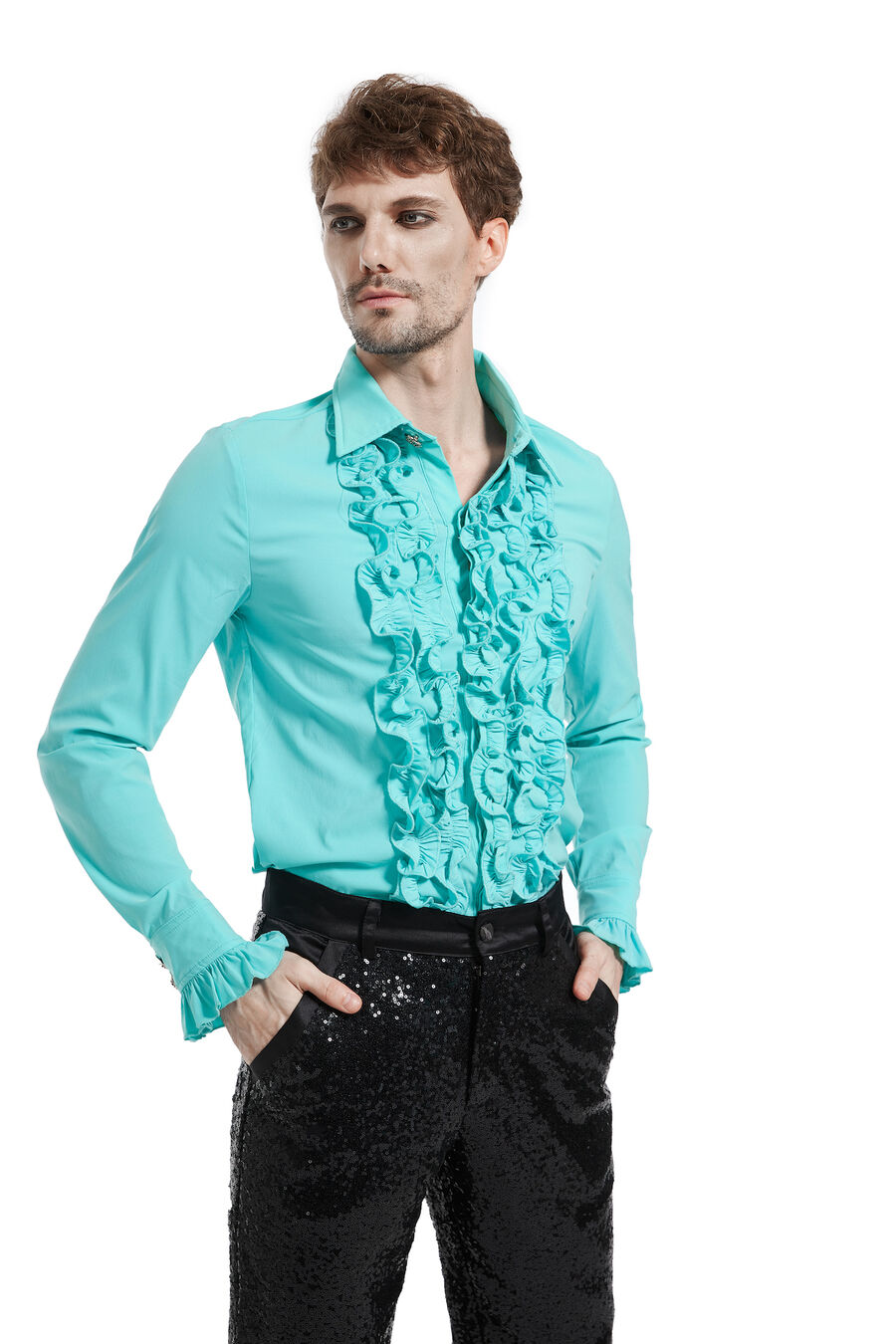 photo n°4 : chemise homme jabot disco rock