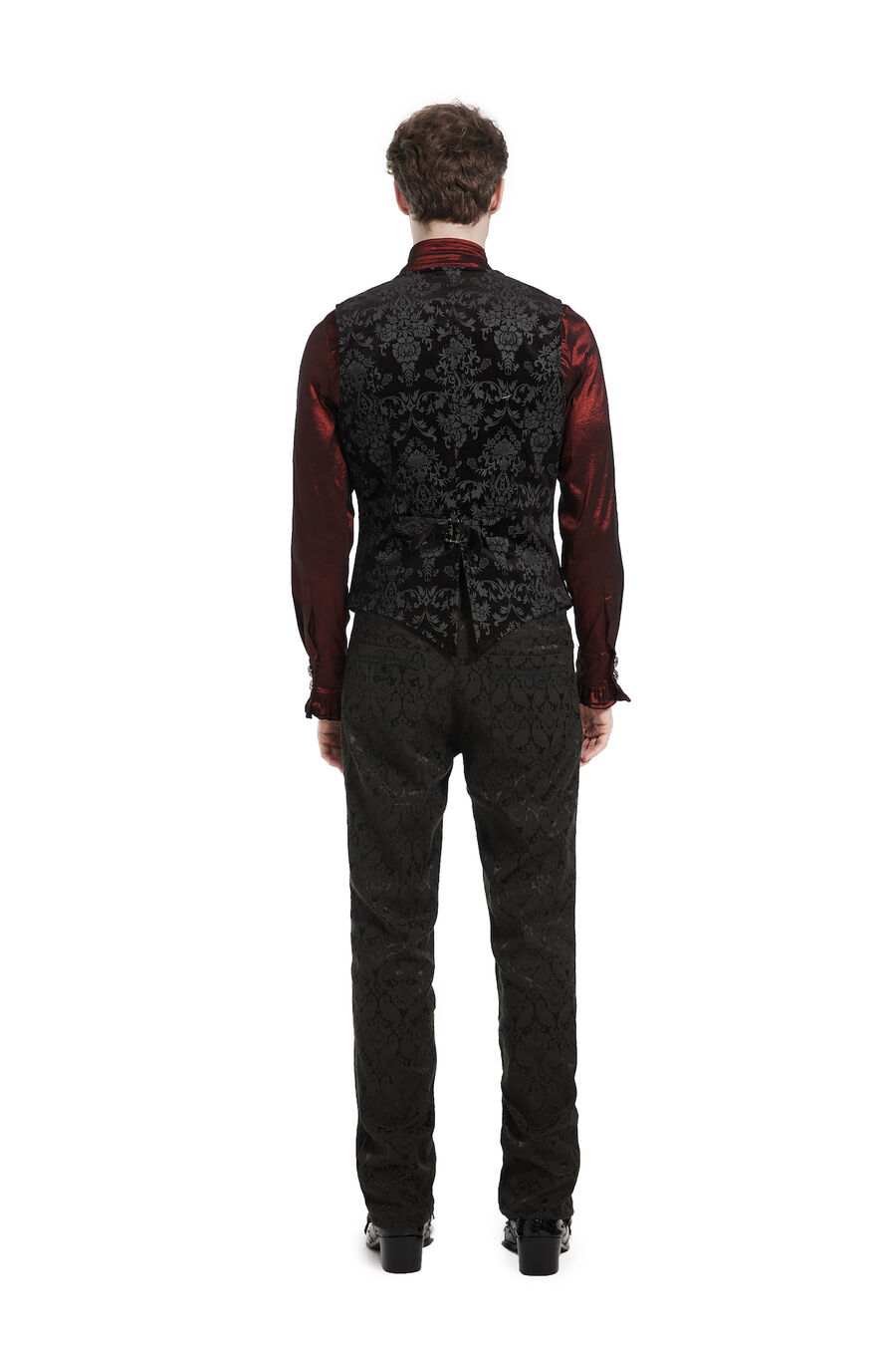 photo n°3 : Gilet Homme Gothique Steampunk Victorien velour Noir