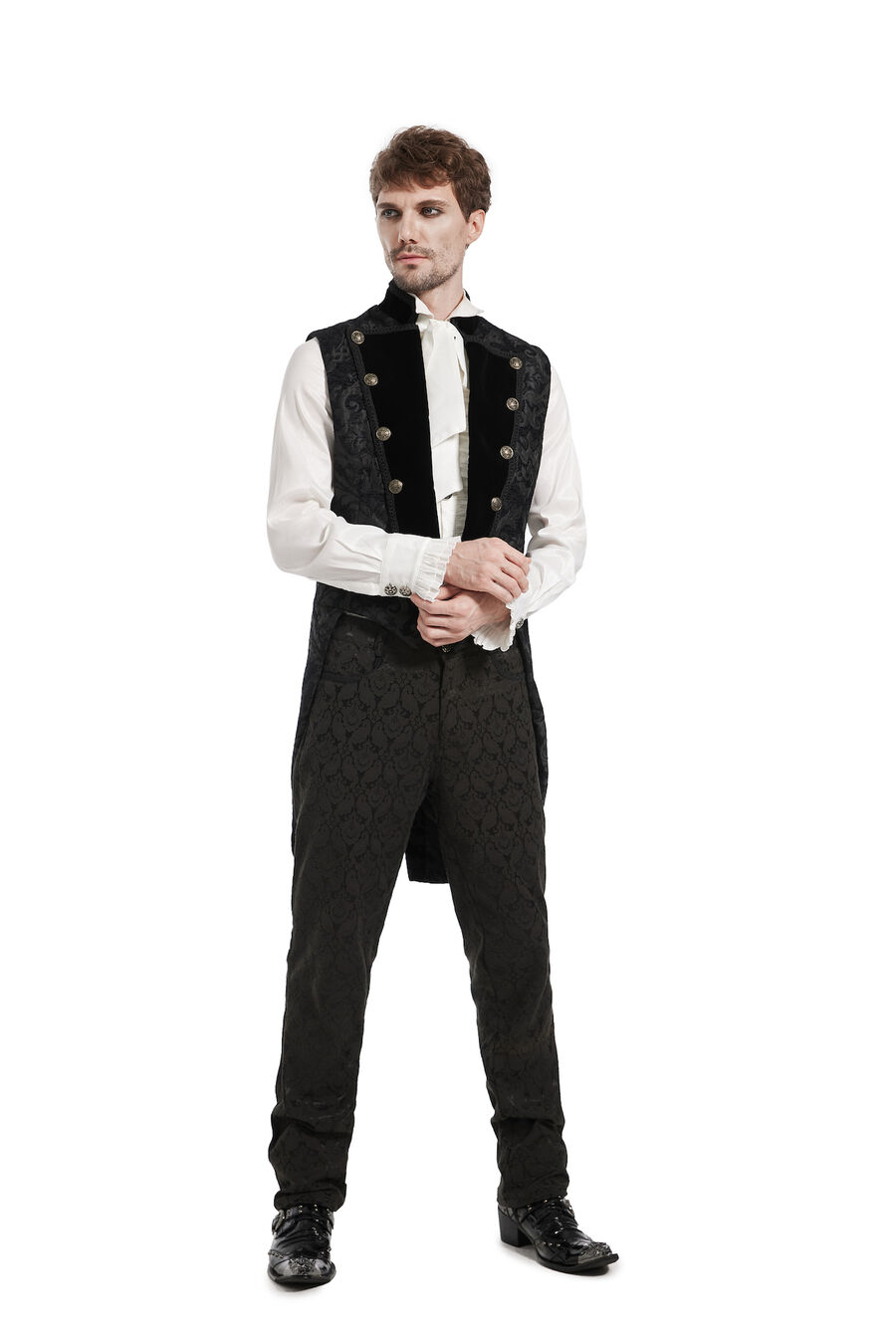 photo n°4 : Gilet royaliste noir sur noir style gothique Homme
