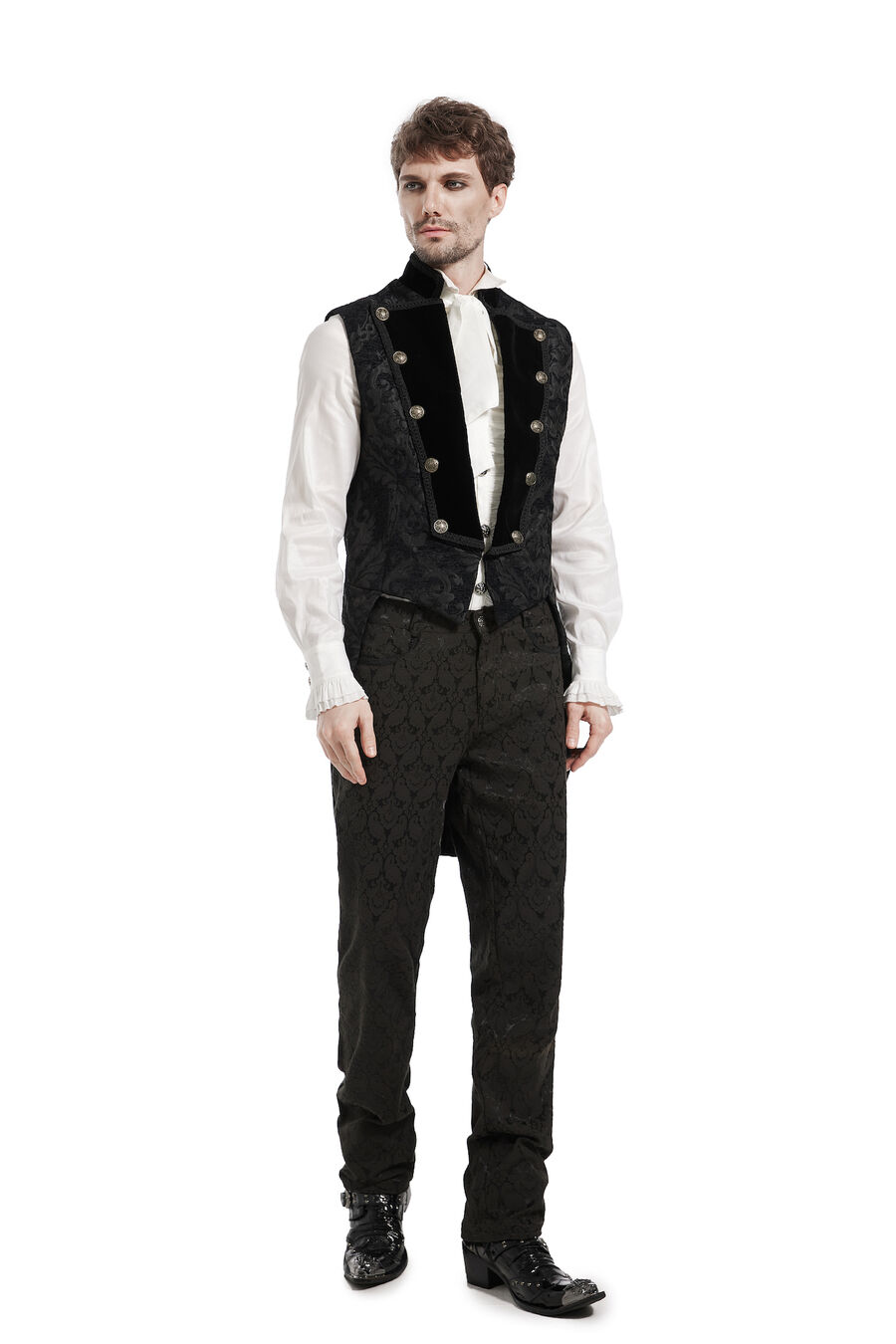 photo n°3 : Gilet royaliste noir sur noir style gothique Homme