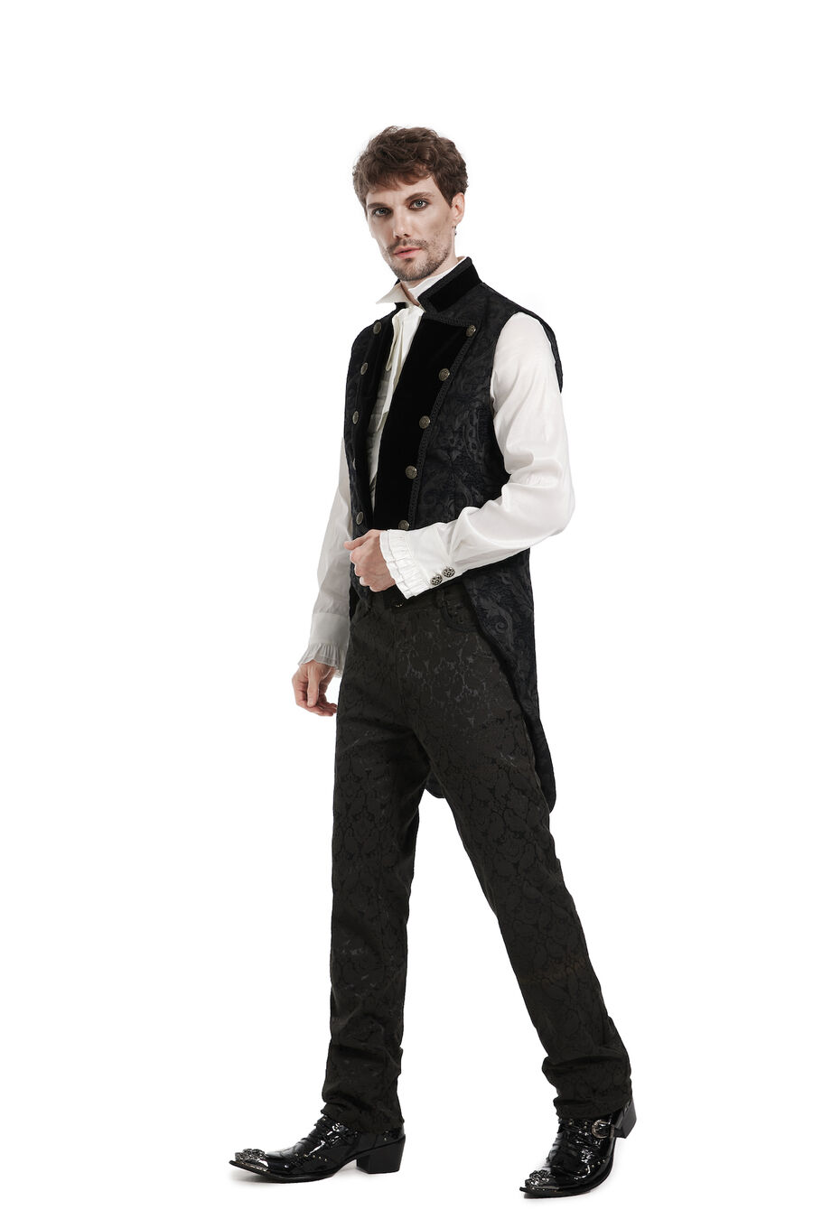 photo n°2 : Gilet royaliste noir sur noir style gothique Homme