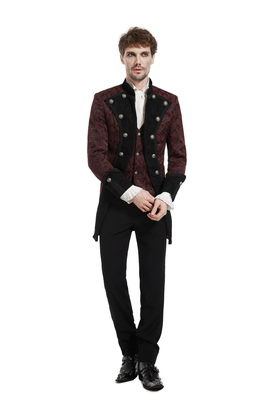 photo n°5 : Veste aristocrate à brocard bordeaux homme