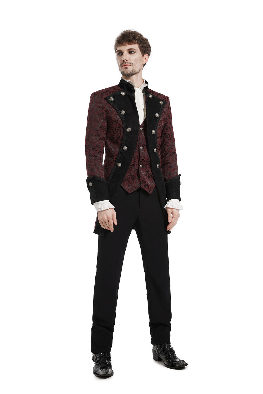 photo n°3 : Veste aristocrate à brocard bordeaux homme