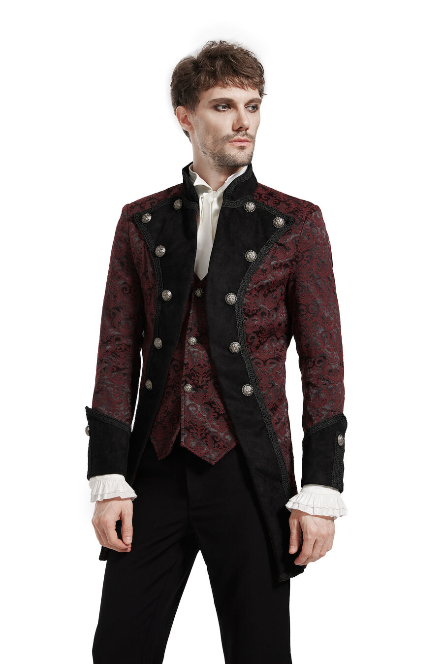 photo n°2 : Veste aristocrate à brocard bordeaux homme