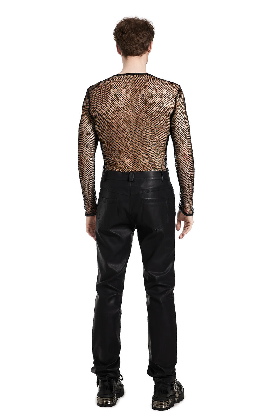 photo n°12 : Pantalon homme gothique en cuir végétal délavé