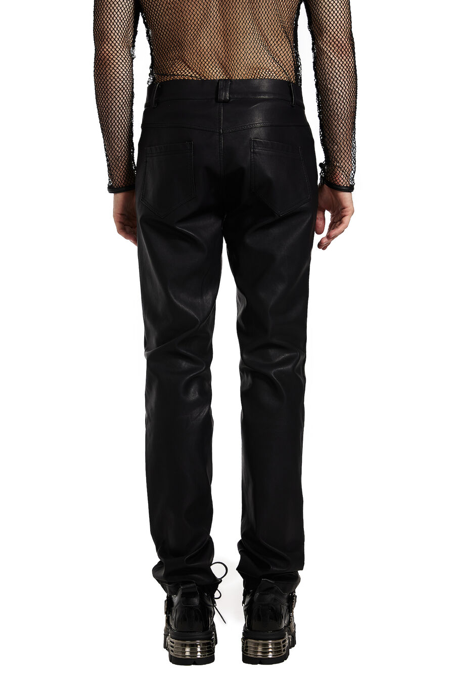 photo n°9 : Pantalon homme gothique en cuir végétal délavé