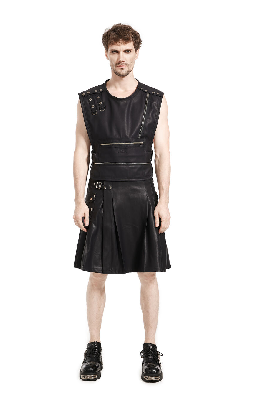 photo n°7 : gilet gothique pour homme en simili cuir