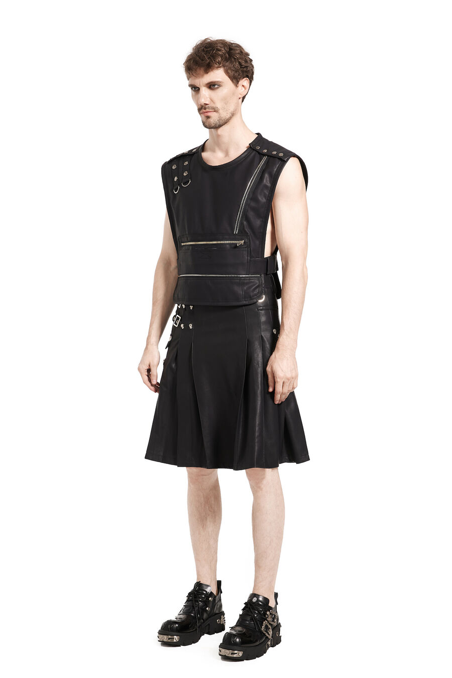 photo n°6 : gilet gothique pour homme en simili cuir