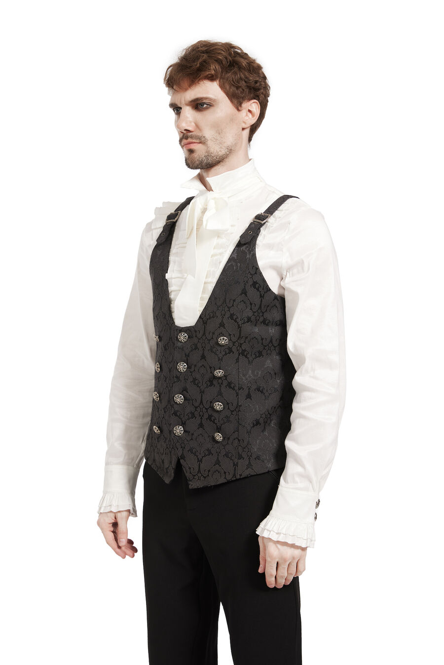 photo n°5 : Gilet Homme Gothique Steampunk Victorien Lacé pentagramme