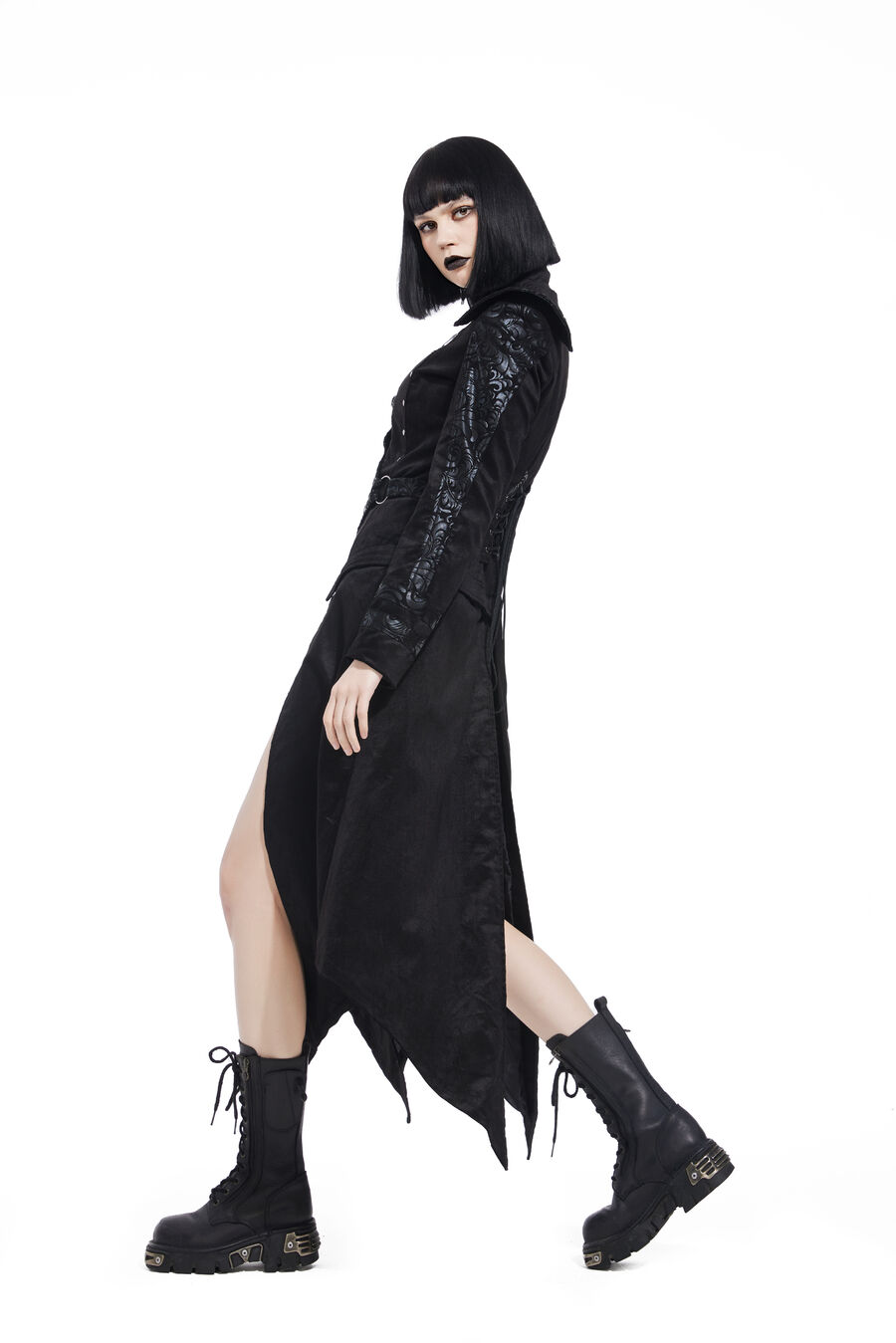photo n°5 : Manteau long similicuir gothique