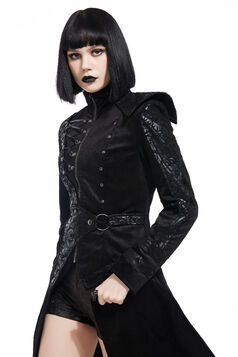 Manteau long similicuir gothique