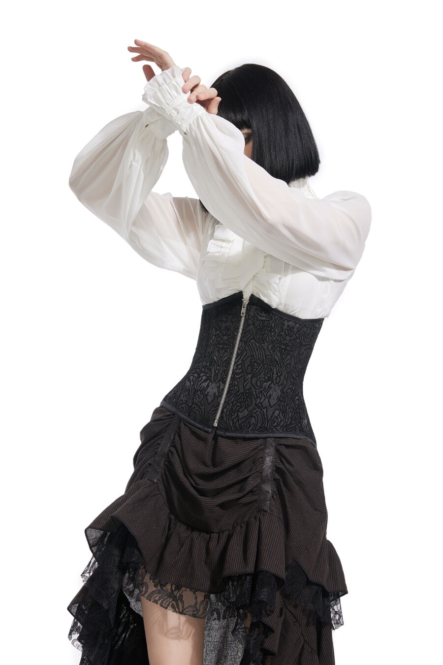 photo n°8 : Corset Sexy Glamour Laçage velours noir