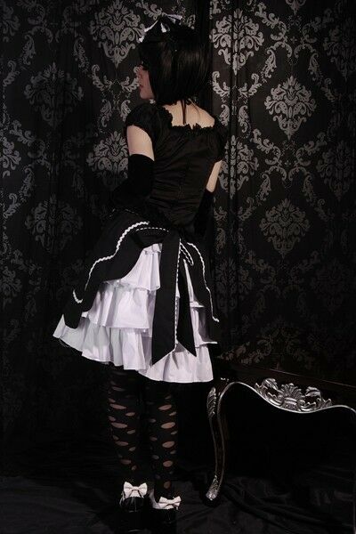 photo n°2 : Jupe Gothique Lolita Noir Blanc