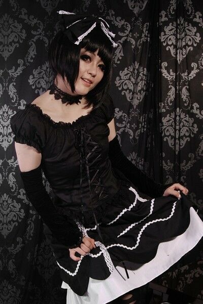 photo n°3 : Jupe Gothique Lolita Noir Blanc