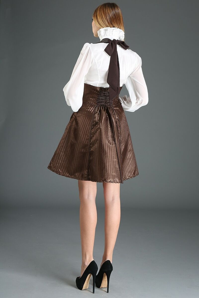 photo n°4 : Jupe taille haute gothique steampunk à bretelle