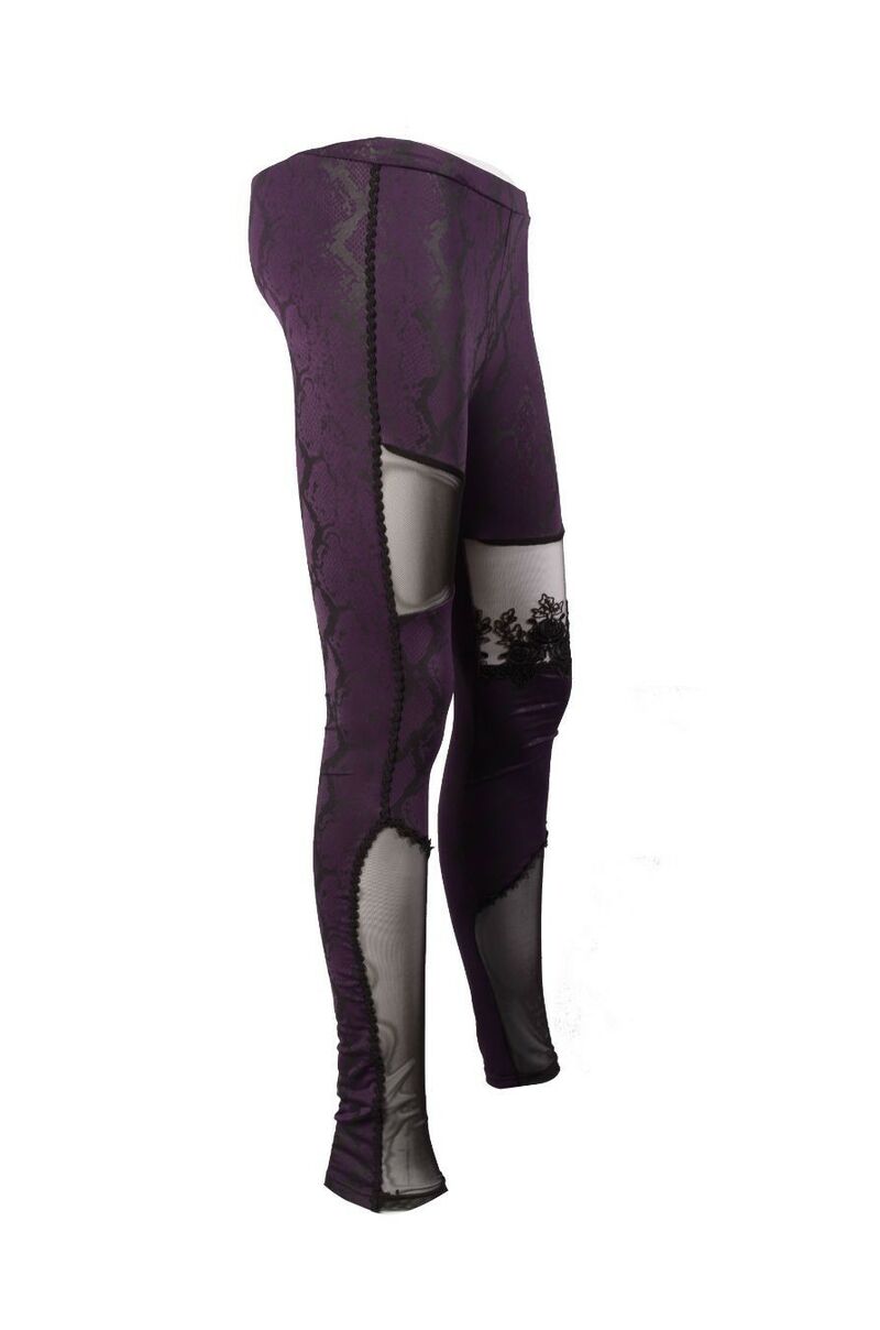 photo n°2 : Legging Gothique Asymétrique Violet