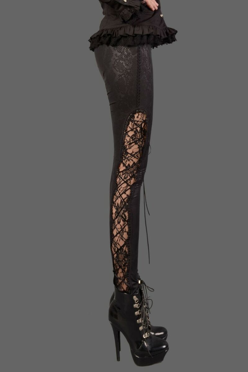 photo n°2 : Legging Gothique Borderie Noir