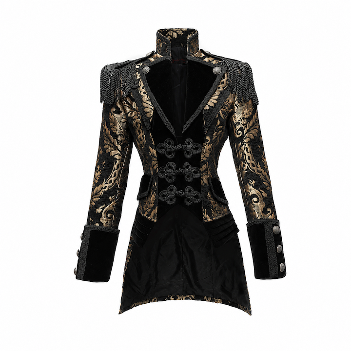 photo n&deg;9 : Veste longue militaire baroque &agrave; &eacute;paulettes - Pentagramme