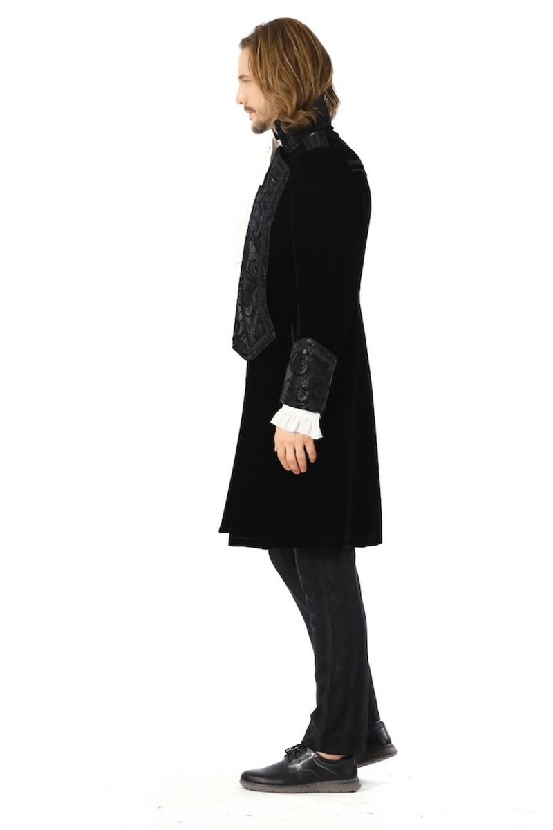photo n°2 : Manteau en velours noir gothique
