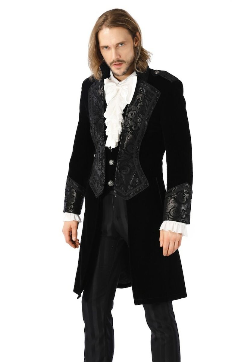 photo n°5 : Manteau en velours noir gothique