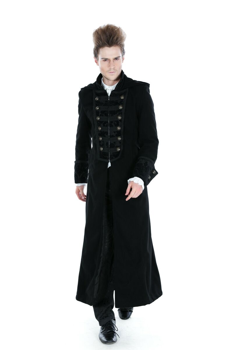 photo n°2 : Manteau gothique à capuche homme style laine