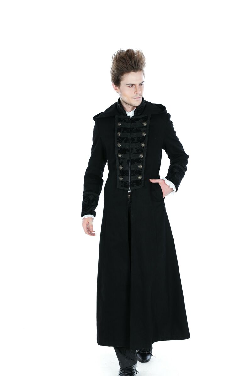 photo n°3 : Manteau gothique à capuche homme style laine