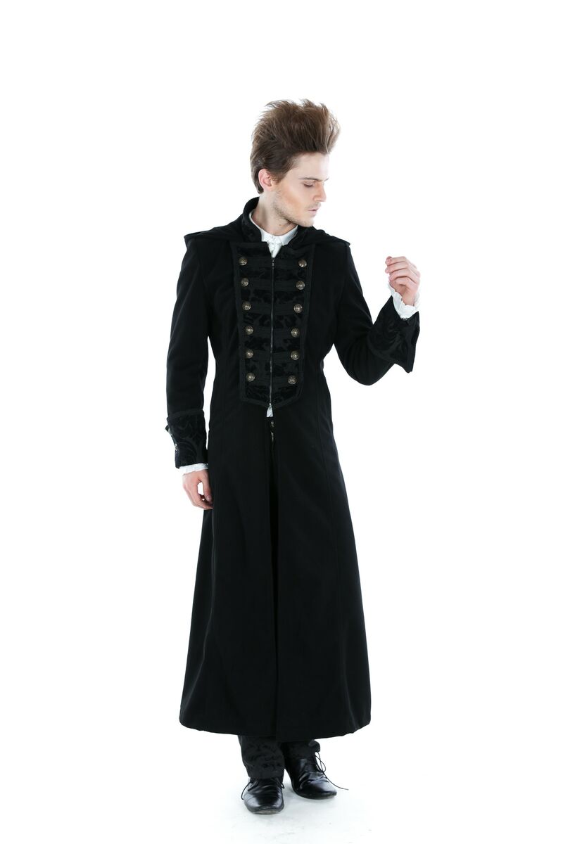 photo n°4 : Manteau gothique à capuche homme style laine