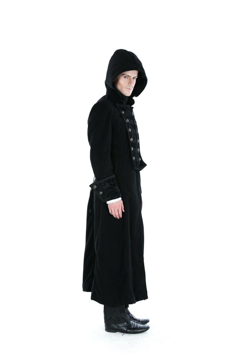 photo n°5 : Manteau gothique à capuche homme style laine
