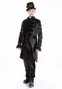 Manteau gothique aristocrate mi-long pour homme