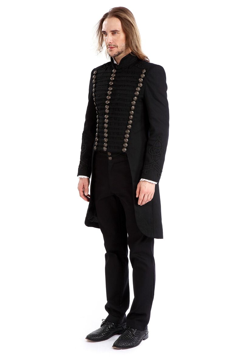 photo n°2 : Manteau gothique noir style officier pour homme