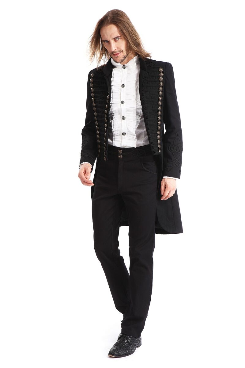 photo n°3 : Manteau gothique noir style officier pour homme