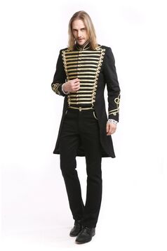 veste gothique style officier or