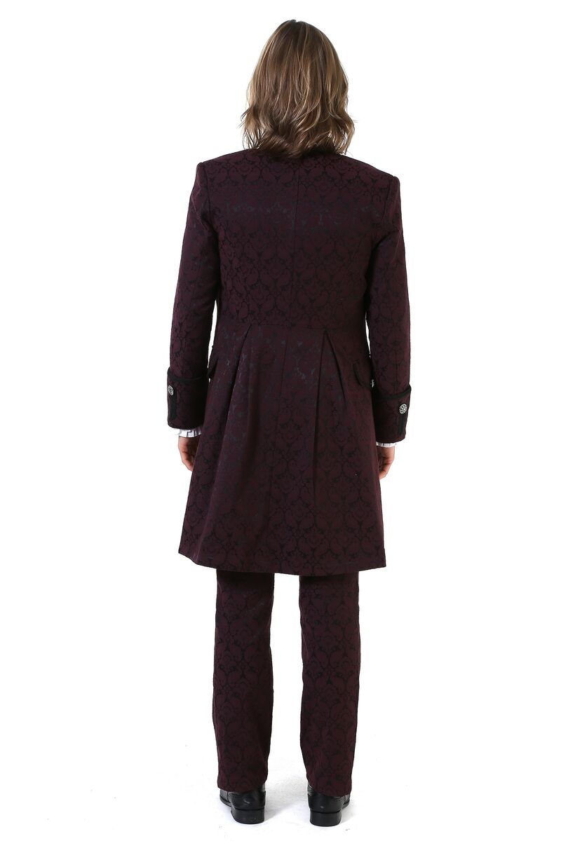 photo n°5 : Manteau Homme Gothique Aristocrate Victorie Brocard rouge