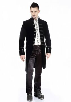 Manteau Homme Gothique Aristocrate Victorien Noir