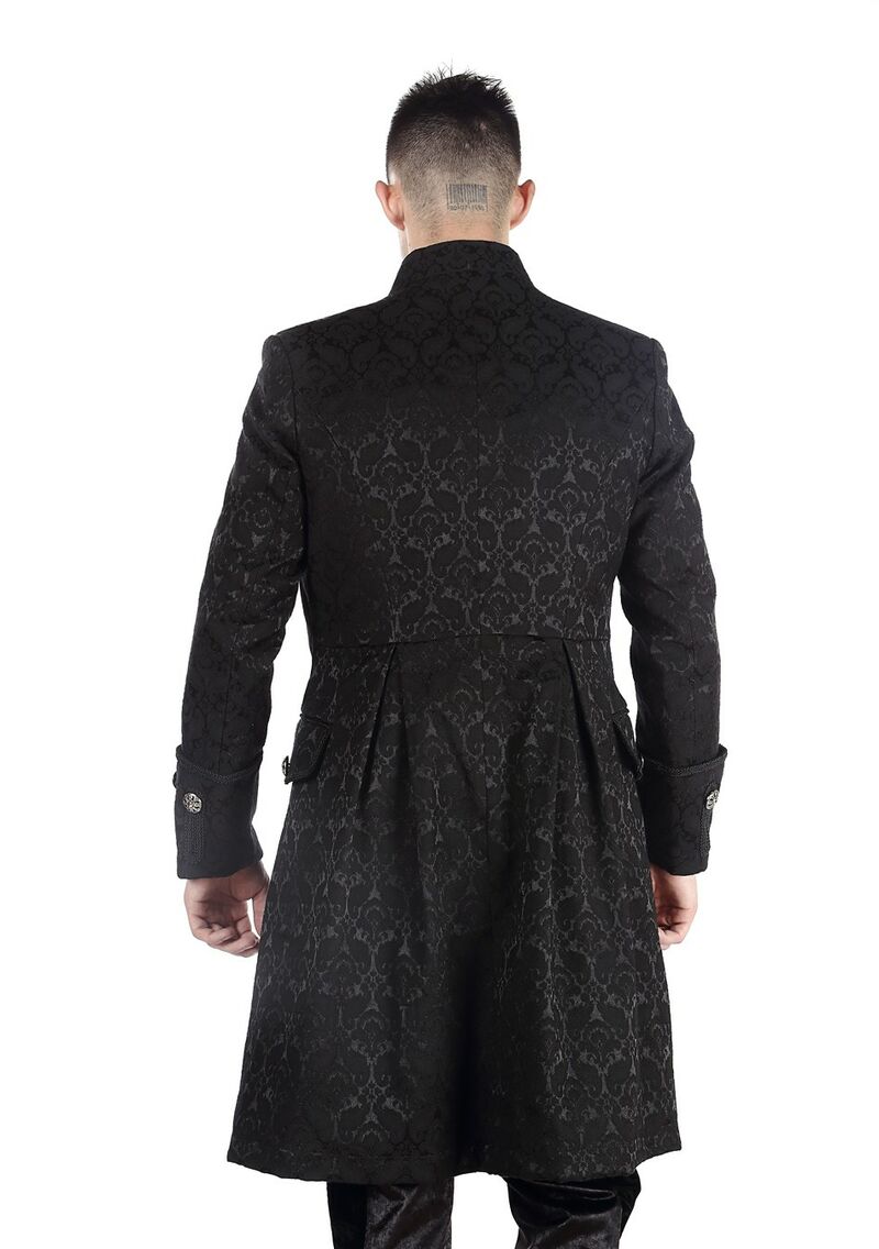 photo n°6 : Manteau Homme Gothique Aristocrate Victorien Brocard Noir