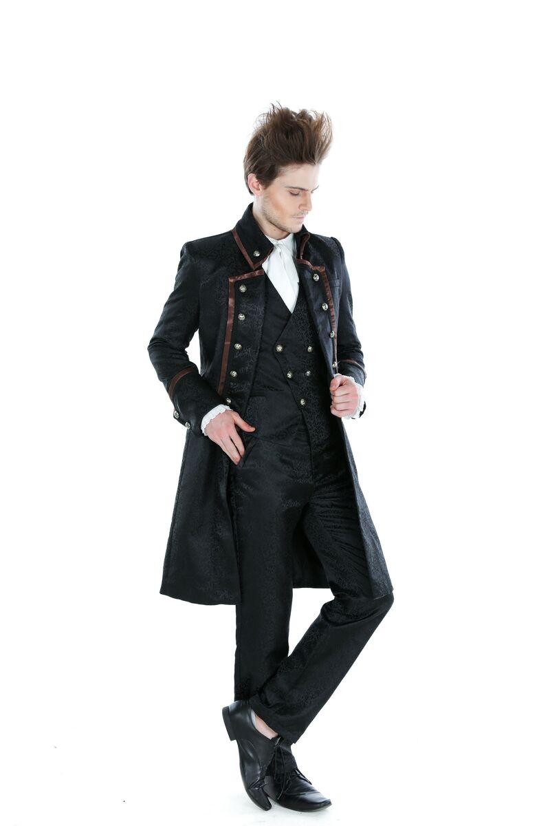 photo n°3 : Manteau long marron gothique aristocrate homme