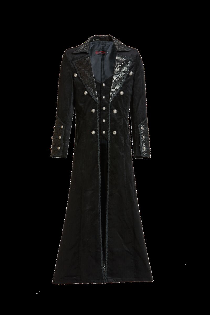 photo n°7 : Manteau long style gothique en velours noir