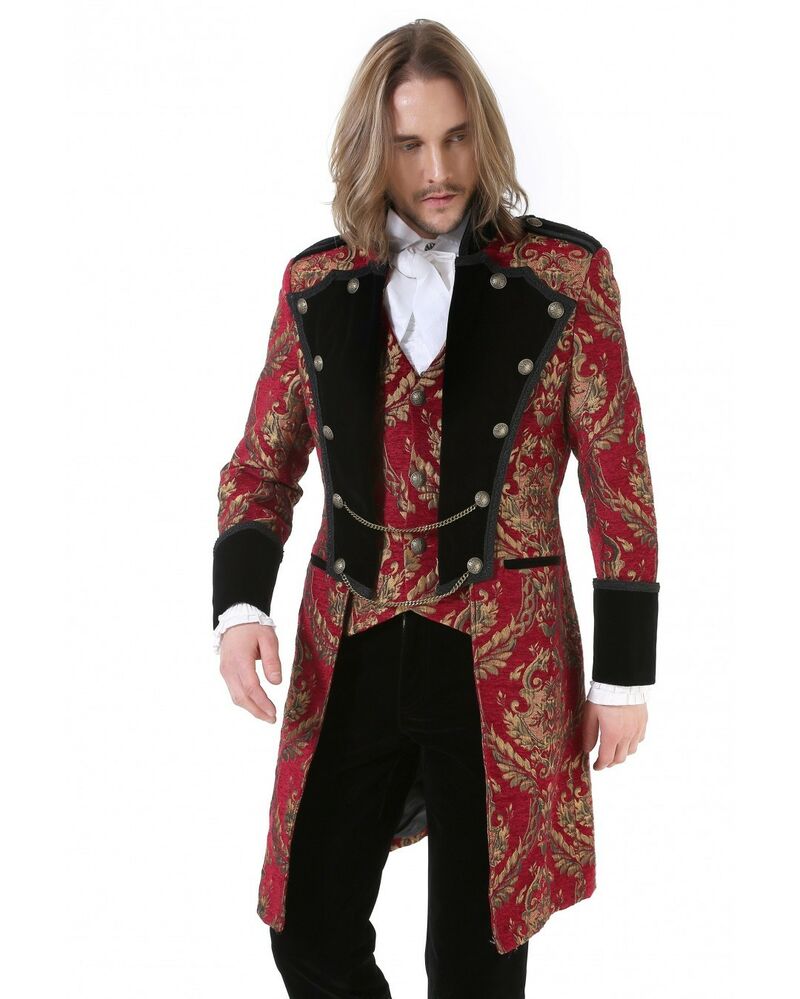 photo n°2 : Manteau rouge style royaliste gothique pour homme