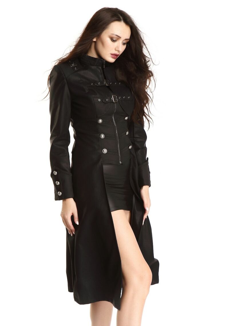 manteau femme cuir steampunk gothique