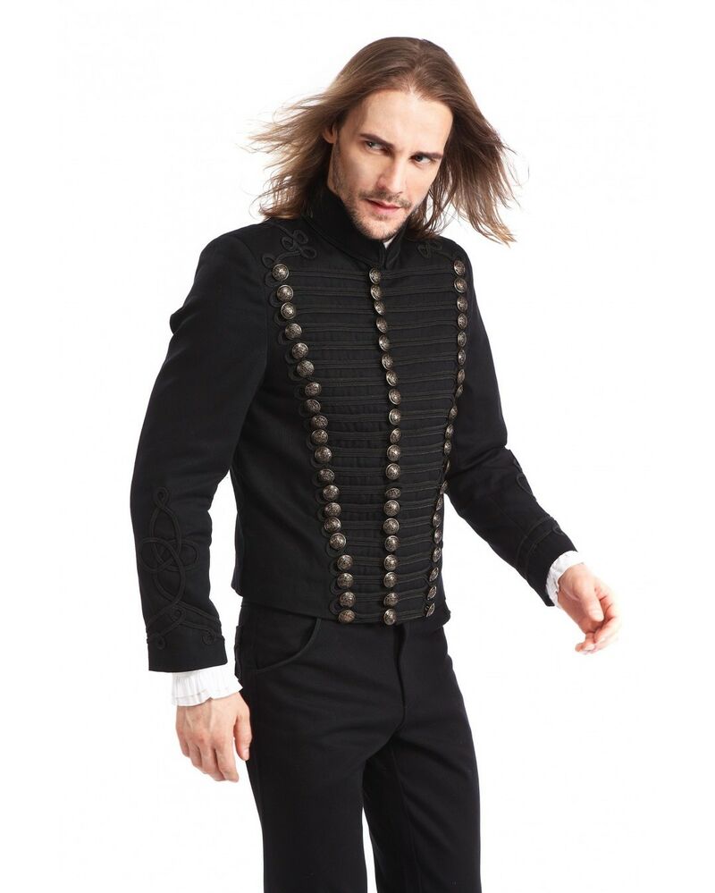 photo n°3 : pantalon gothique noir style officier pour homme