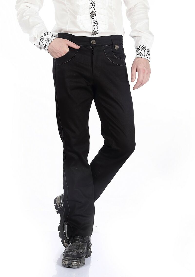 photo n°3 : pantalon gothique noir style officier homme
