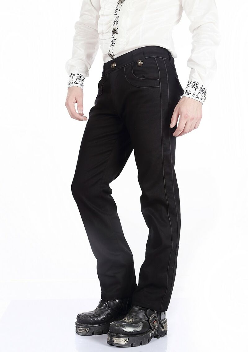 photo n°4 : pantalon gothique noir style officier homme